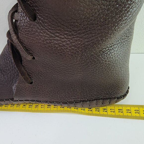 Vintage Handmade Leather Lace Tall High Moccasin (9 US) - Picture 11 of 11